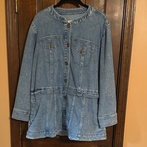 LOGO by Lori Goldstein Light Blue Denim Jacket